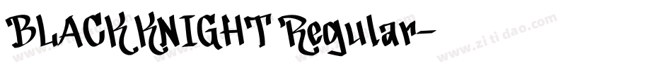 BLACK KNIGHT Regular字体转换